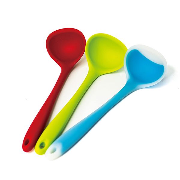 

spoons practical silicone spoon integrated porridge family kitchen hightemperature blue red yellow green