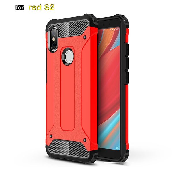 

luxury impact resistant silicone shockproof phone case for redmi s2 rugged armor dual layer cover case
