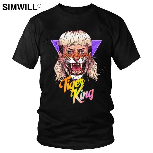

сумасшедшие tiger king joe exotic футболка мужчины хлопок big cat tee короткие рукава выборы президента футболку америка animal lovers топ