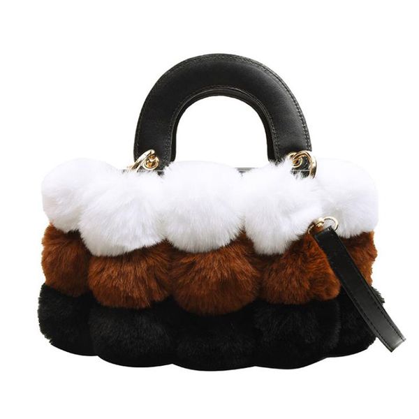 

shoulder bags women chain handbag fashion luxury flap faux fur crossbody for femal gq137