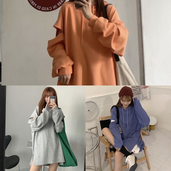 

gray loose hole thin long sleeve hooded coat women's coat sweater fashionable chic sweater fashion 9c6fc, Black