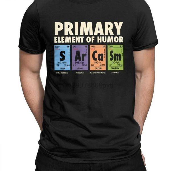 

periodic table of humor mant shirt s ar ca sm science sarcasm primary elements chemistry t shirt funny cotton humor tees