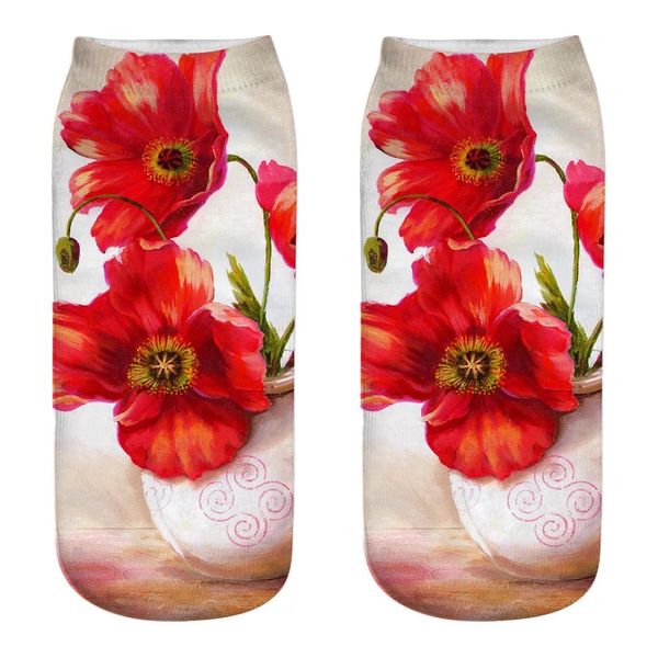 

dhl ups ins girls boat knee socks 3d printing floral women girls socks 12 styles adults big girls socks, Pink;yellow