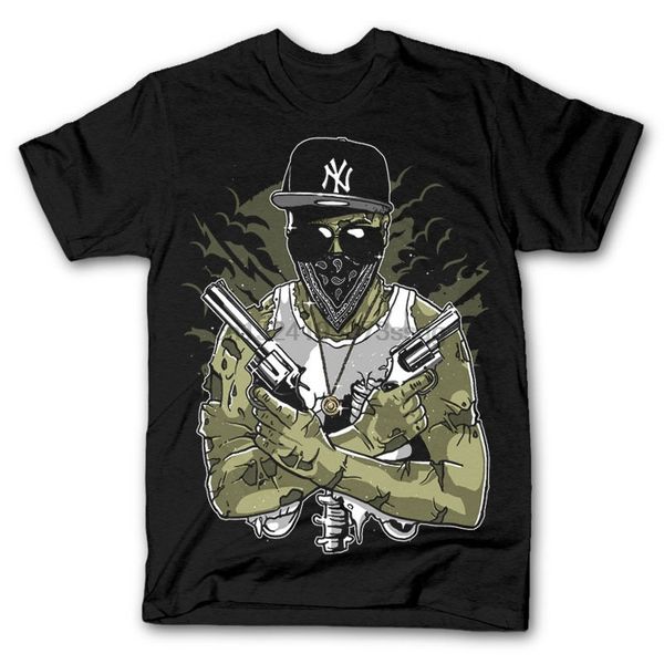 

gangsta zombie dtg mens t shirt tees new 2017
