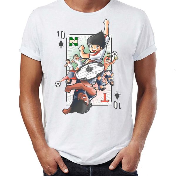 

men's t shirt captain tsubasa artwork printed tee