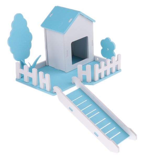 

small animal nest hamster house bed cage villa fence 3 in 1 with ladder