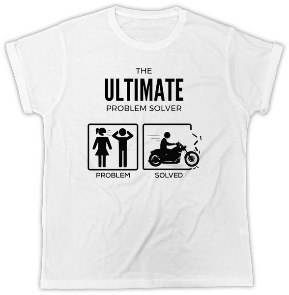 

super bike t-shirt novelty funny ultimate problem solver tshirt 2020 t shirt men o neck cotton tee shirt printing