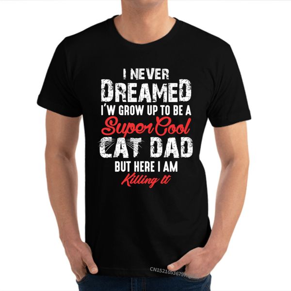 

new listing mens t shirt cat dad tshirts summer fall & tees designer pure cotton funny shirts classic