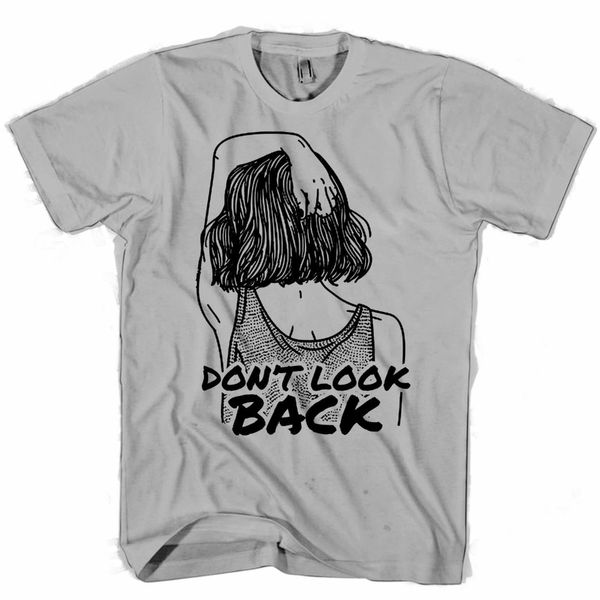 

dont look back fearless girl draw men's 2020 summer new short sleeve print costumes for men o-neck tee