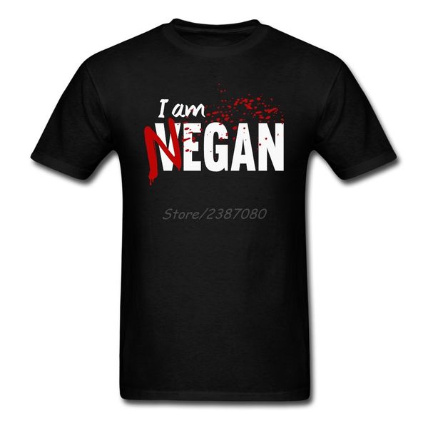 

i'm negan t shirt short sleeve men's shirt hiphop lovers xxxl cotton crewneck the walking dead fitness men