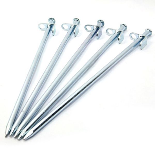 

5pcs heavy duty high strength galvanized steel camping tent stakes pegs nails 7.87'' 11.8'' 15.75
