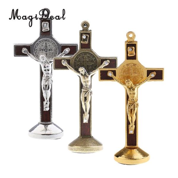 

decorative objects & figurines 3pcs alloy crucifix jesus christ cross statue figurine perfect gifts for car home chapel decoration