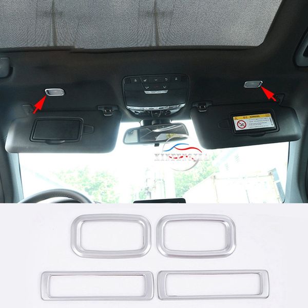 

4pcs chrome inner reading light cover trim for - c glc class x253 w205 15-19