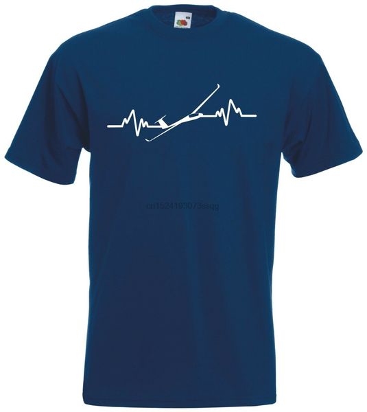 

glider pilot heartbeat flying t-shirt