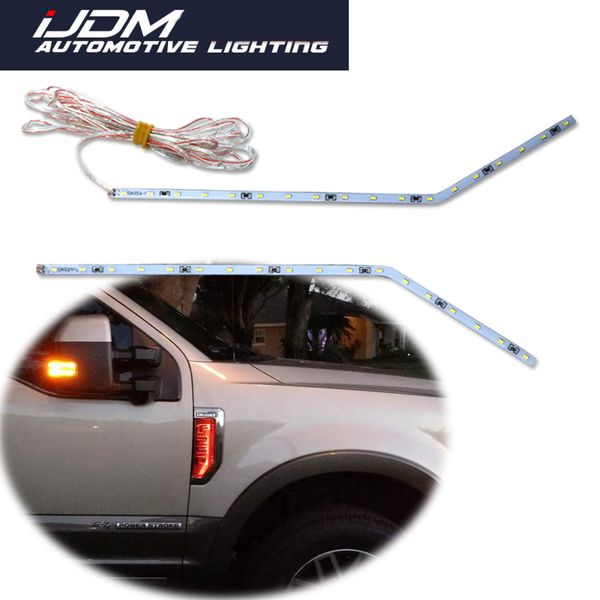 

полоски ijdm для f-250 f-350 f-450 f-550 super duty 2pcs грузовик модель 18-smd красный светодиод со стороны fender эмблема освещение освеще