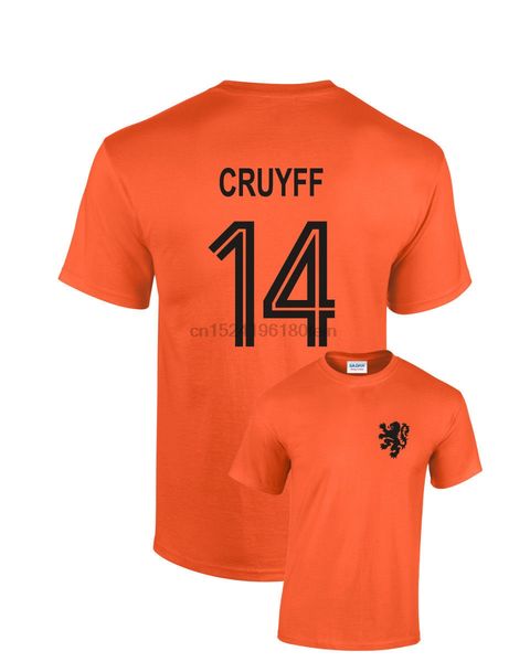 

johann cruyff holland netherlands no.14 mens retro football t-shirt