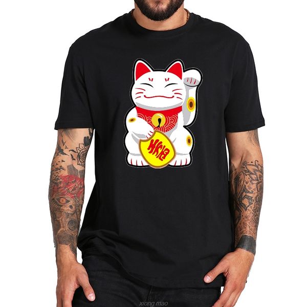 

lucky t shirt cute animal bring wealth fortunes t-shirt 100% o-neck tee black white casual