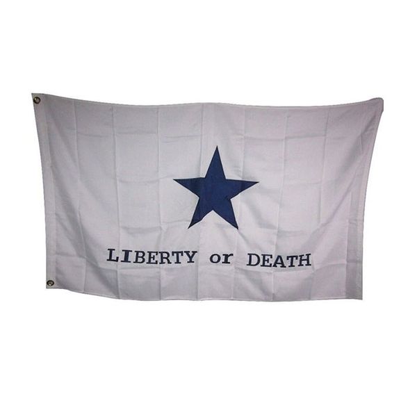 Bandiera della libertà o della morte Banner 3x5 FT 90x150cm Doppia cucitura Poliestere 100D Regalo di festival per interni ed esterni Stampato Vendita calda