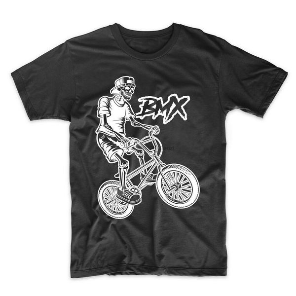 

men's bmx shirt - bmx rider skeleton cool bike t-shirt cotton customize tee shirt