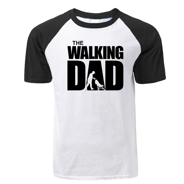

funny father's day gift the walking dad warm t shirt casual men summer cotton short sleeve raglan tshirts men's sweatshirt