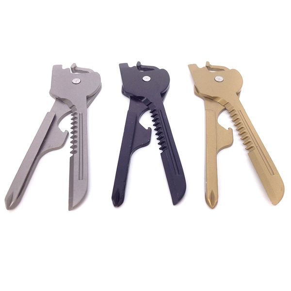 

6-в-1 открытый многофункциональный key cutter отвертка для бутылок путешествия главная многоцелевой инструмент 66cy