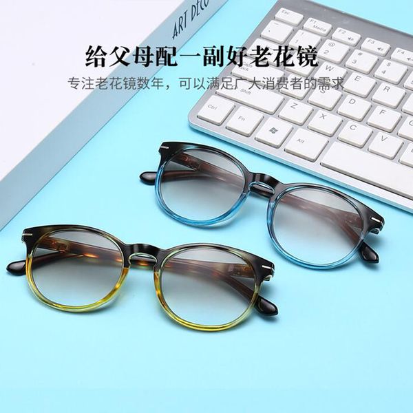 

sunglasses men and women progressive color reading glasses brown plastic light factory direct, White;black