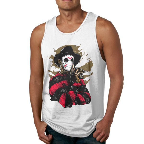 

popular parody freddy krueger jason sleeveless tank o-neck cartoon cotton tank top