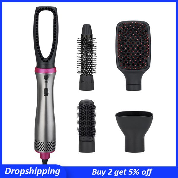 

air brush women hair dryer brush one step dryer volumizer curler comb interchangeable head hair straightener