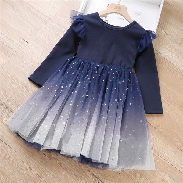 

winter girls dress long sleeve lace pricess dress for kids cotton autumn clothing children elegant wedding birthday party gown, Red;yellow