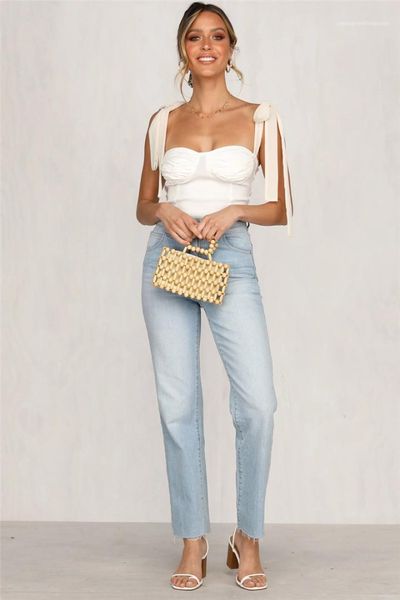 

выдалбливают crop tops casual щитовые natural color camis женская одежда женская дизайнерская поясами camis sexy, White