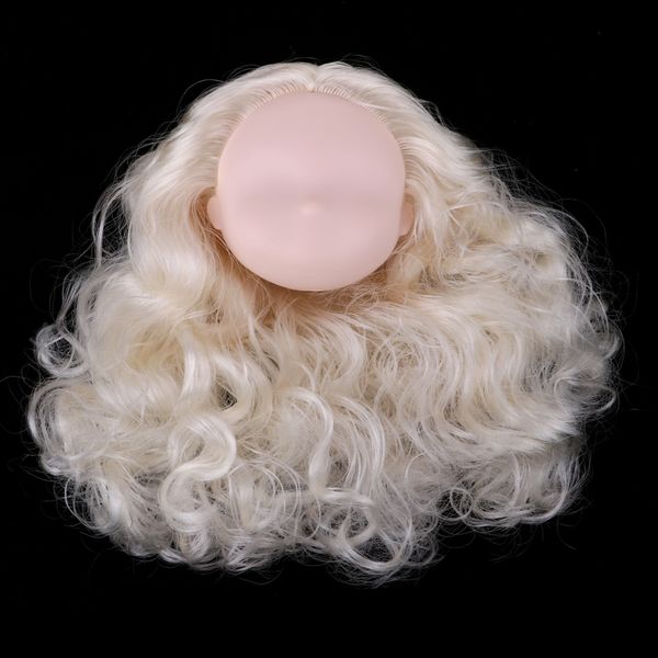 

head sculpt with curly wig for bjd, xinyi doll replacement body parts diy kits