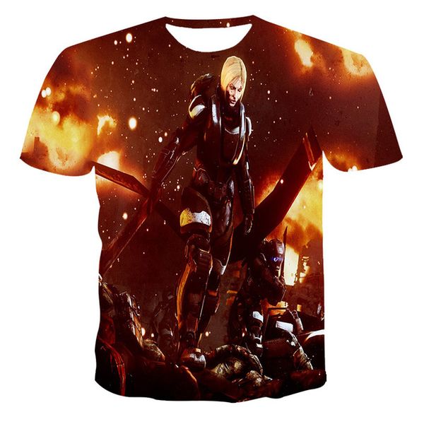 

summer new creativity skull print the 3d print shirts humor comics horror men clothing