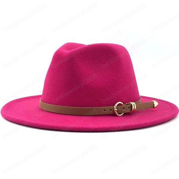 Neue Männer Frauen Flache Krempe Panama Stil Wollfilz Jazz Fedora Hut Kappe Gentleman Europa Formale Hut weiß Floppy trilby Party Hut