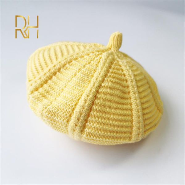 

cute pumpkin beret for kids 11 color choice knitted hats children boys girls fashion bonnet caps autumn winter pure kid hat rh, Blue;gray