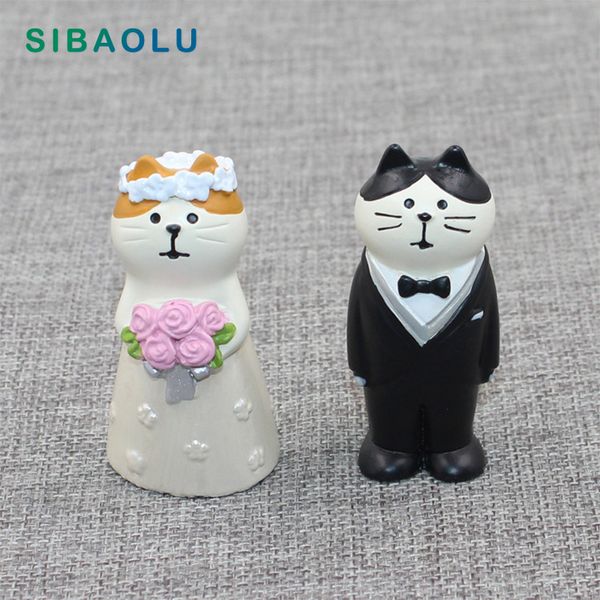 

decorative objects & figurines japan zakka decole cat miniature kitten statue home decoration mini fairy garden resin craft toy gift car orn