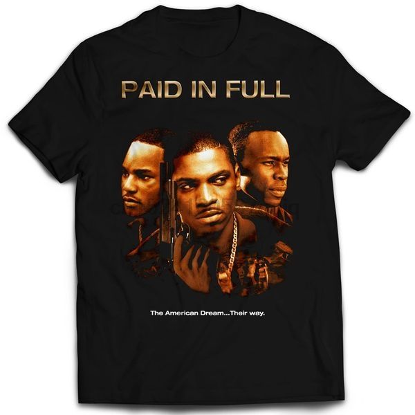 

men t shirt vintage style paid in full movie t-shirt women tshirt