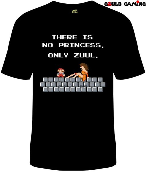 

no princess only zuul ghostbusters t shirt funny cotton mario new