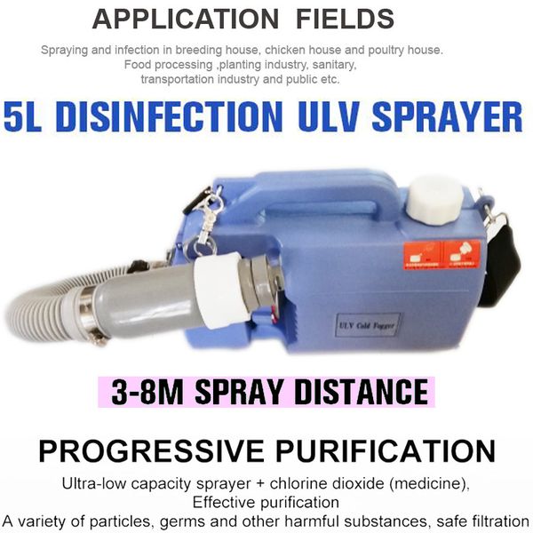 

5l ultra capacity portable ulv electric sprayer machine intelligent ulv fogger machine atomizer for indoor outdoor