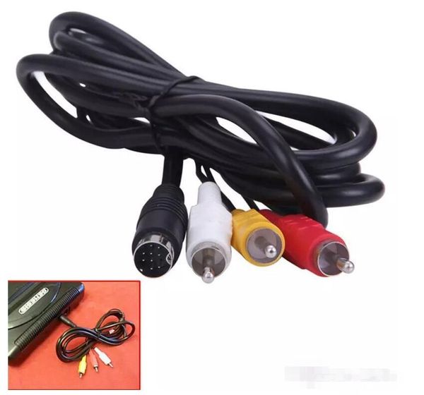 

replacement 180cm audio video av cable a/v 6ft 1.8m feet rca connection cord for sega genesis 2 mega drive 2 & 3 200pcs up