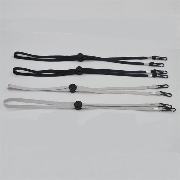

black hanging rope with buckle elastic band adjustable anti slip cord grey hat mask ear grips holder accessories 0 5ts b2
