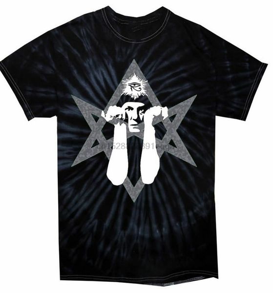

алистер crowley tie dye t-shirt - оккультная язычество викка сатанинская гот хлопка tee shirt полное фигурный