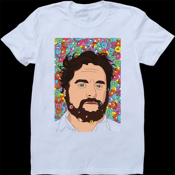 

birdman movie zach galifianakis funny men's white custom made t-shirt loose size ajax tee shirt