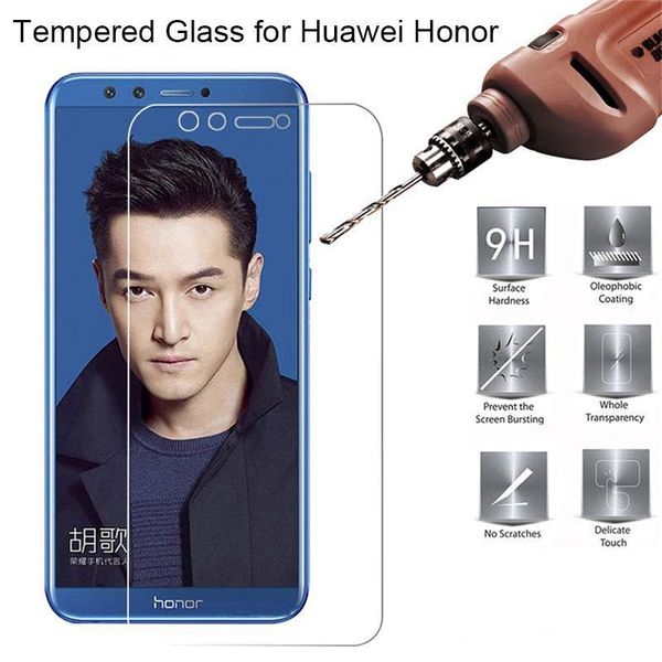 

screen protector for huawei honor 7 v8 8 pro 7s tempered protective glass on honor 9 light 10 phone protector