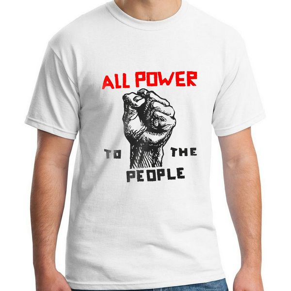 

bpp black panther party slogan white t-shirt size s-3xl full-figured tee shirt