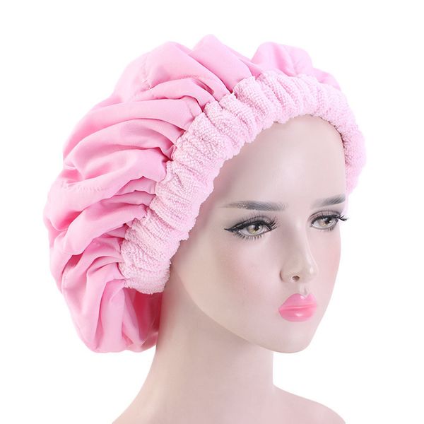 2020 Magic Mikrofaser Haar schnell trocknende Kappen Turban Kopfwickel Handtücher Motorhaube Konditionierung Wärmekappe Haarstyling Dampfende Haarpflege Thera
