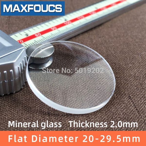 

repair tools & kits watch glass mineral flat thick 2.0 mm diameter 20mm ~ 29.5mm maintenance tool accessor transparent crystal ,1 pieces