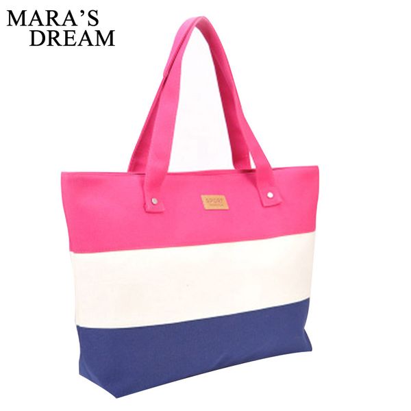 

2020 newsummer canvas shopper bag полосатый радуга отпечатки пляжные сумки tote женщин дамы девушки сумка повседневная сумка корзина