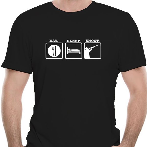 

eat sleep shoot t-shirt hunting skeet shooting gun funny birthday gift 9454d