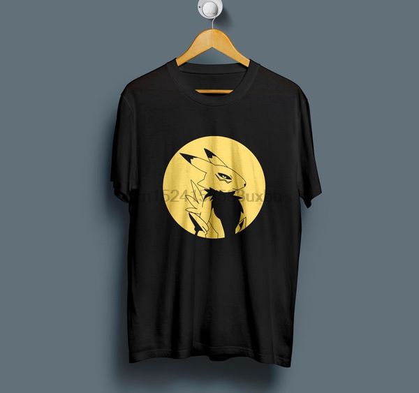 

renamon силуэт digimon укротители приключения цифровой монстр аниме black t-shirt мультфильм футболки рубашки мужчин мужская новая мода