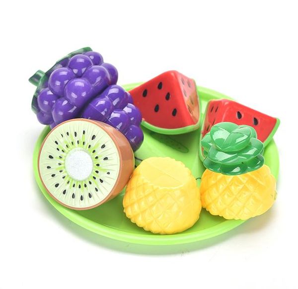 

children pretend role play house toy colorful cutting fruit plastic vegetables food kitchen baby educational magnetic toys